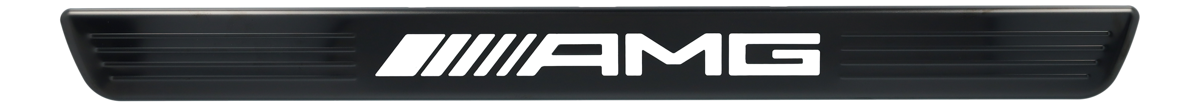 Wechselcover für beleuchtete Einstiegsleiste, AMG, vorne, 2-fach - Edelstahl, schwarz / weiß