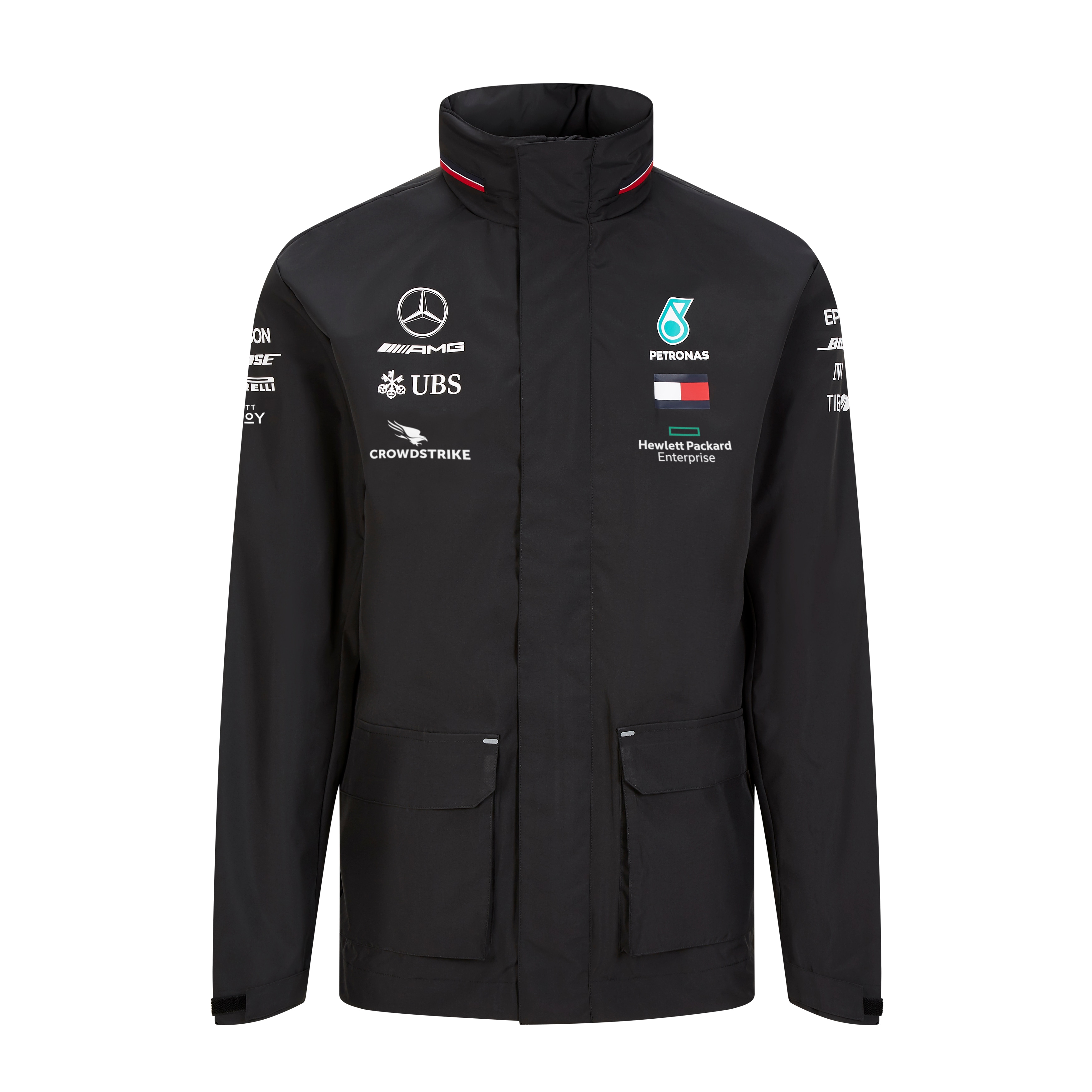 Regenjacke Herren, Team - schwarz, S