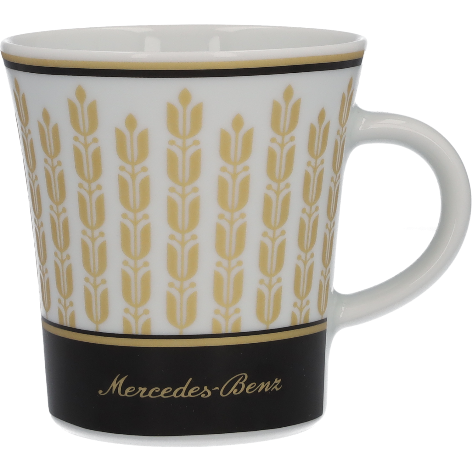 Kaffeebecher - schwarz / weiß / goldfarben, Porzellan, 300 ml, Kahla