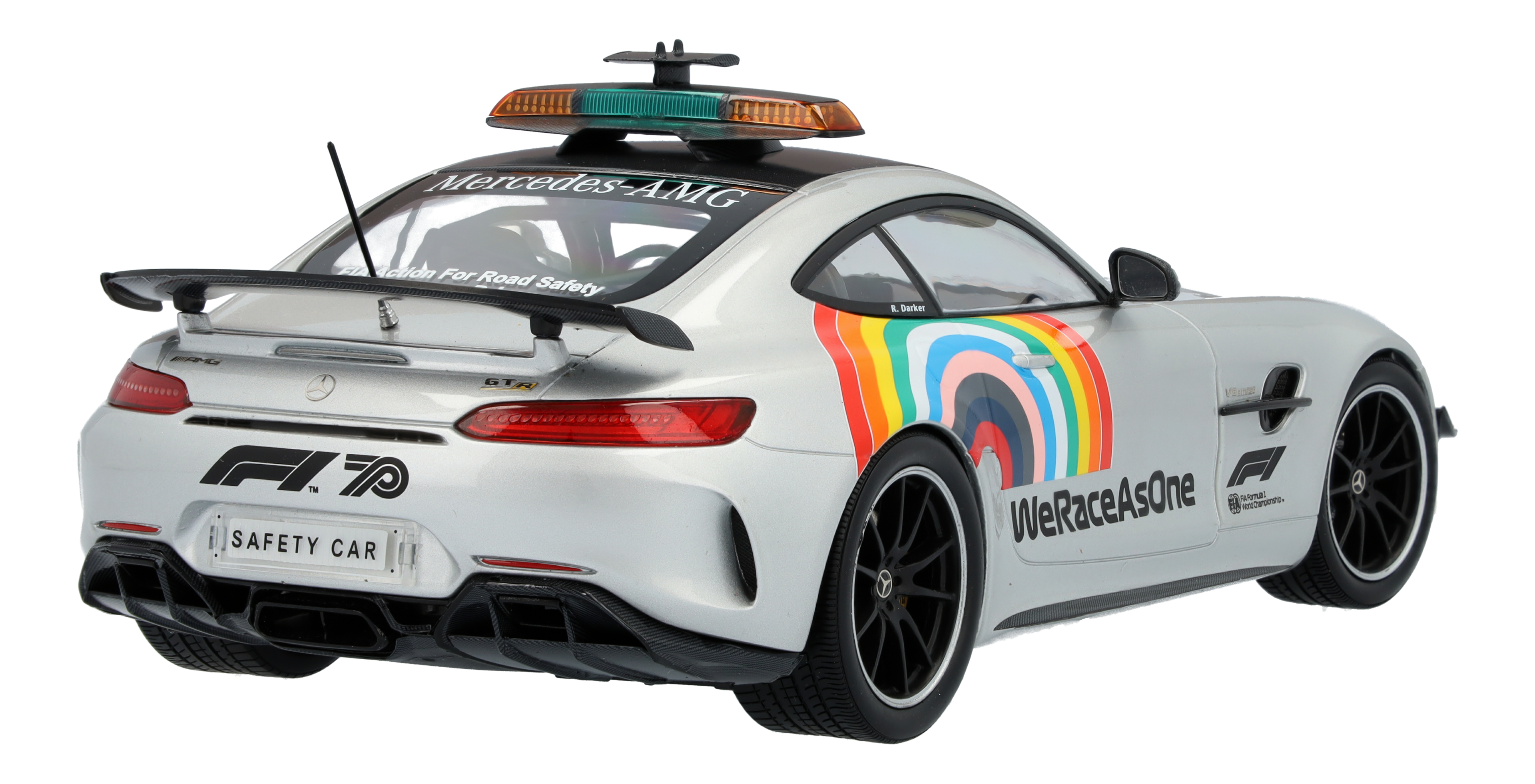 Mercedes-AMG GT R, Safety Car Formula 1, Saison 2020, C190 - silberfarben, Minichamps, 1:18 Mercedes-AMG GT R, Safety Car Formula 1, Saison 2020, C190 - silberfarben, Minichamps, 1:18