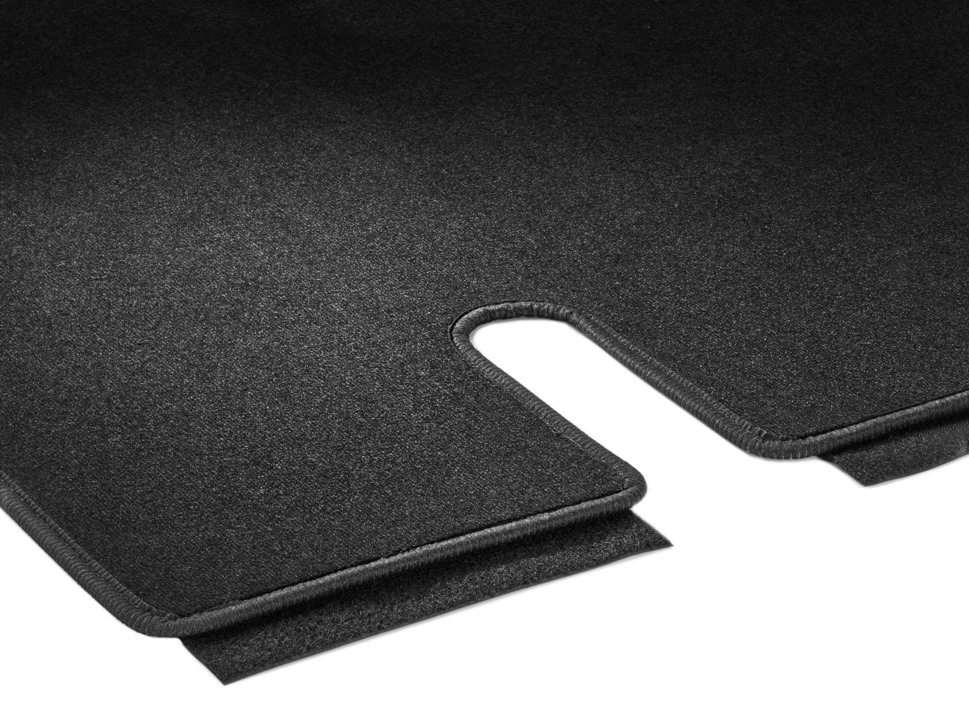 Veloursmatten, Gepäckraum, mit Einfachschiene, 1-teilig, IN3, U3R/UR3 - LL/RL, schwarz