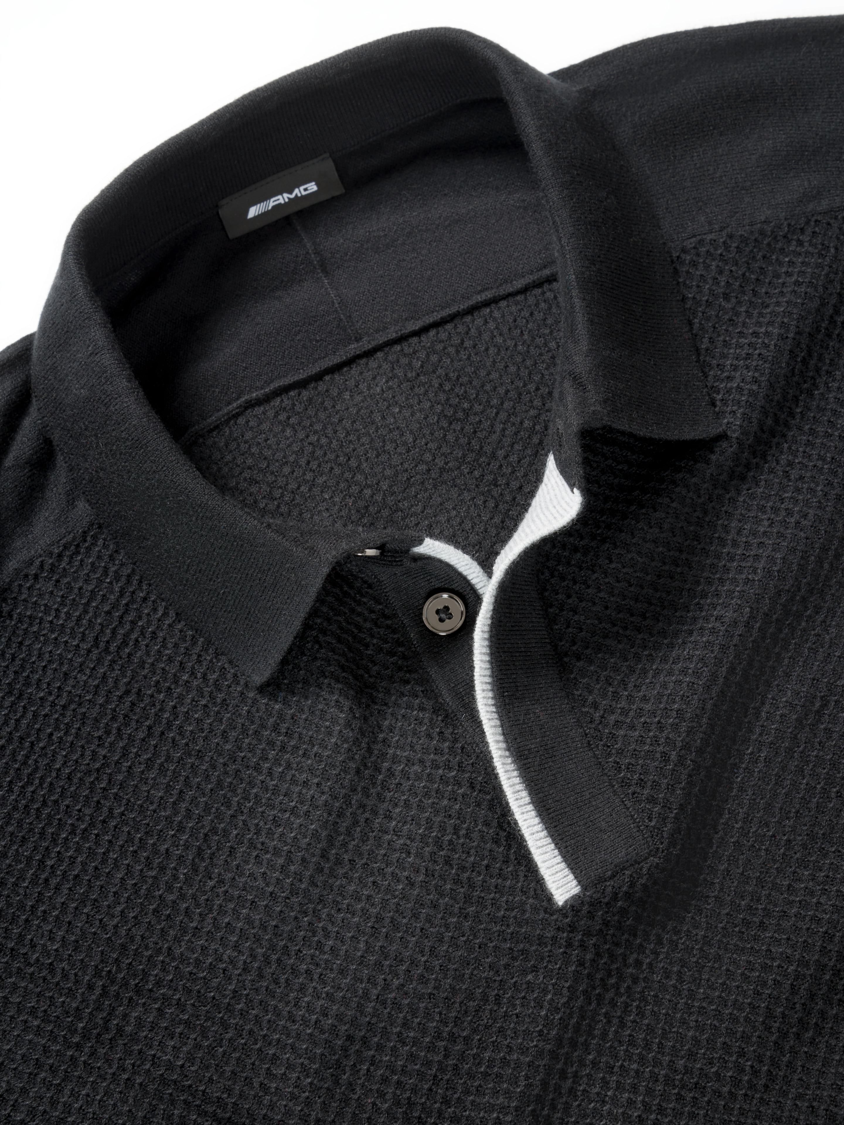 AMG Polopullover Herren - schwarz, M