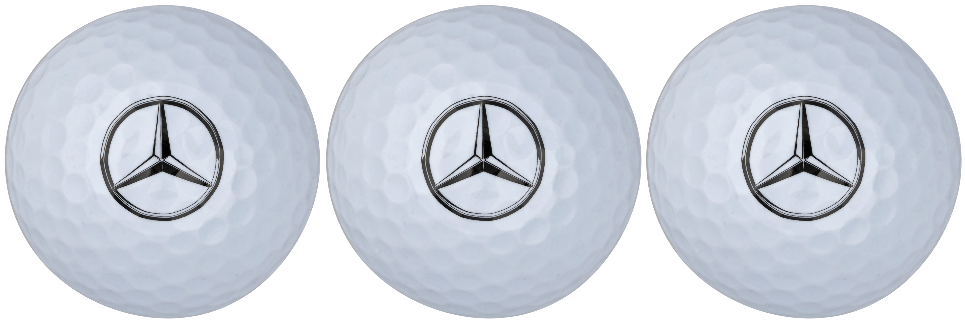 Golfbälle, 3er-Set - weiß, Surlyn / Gummi