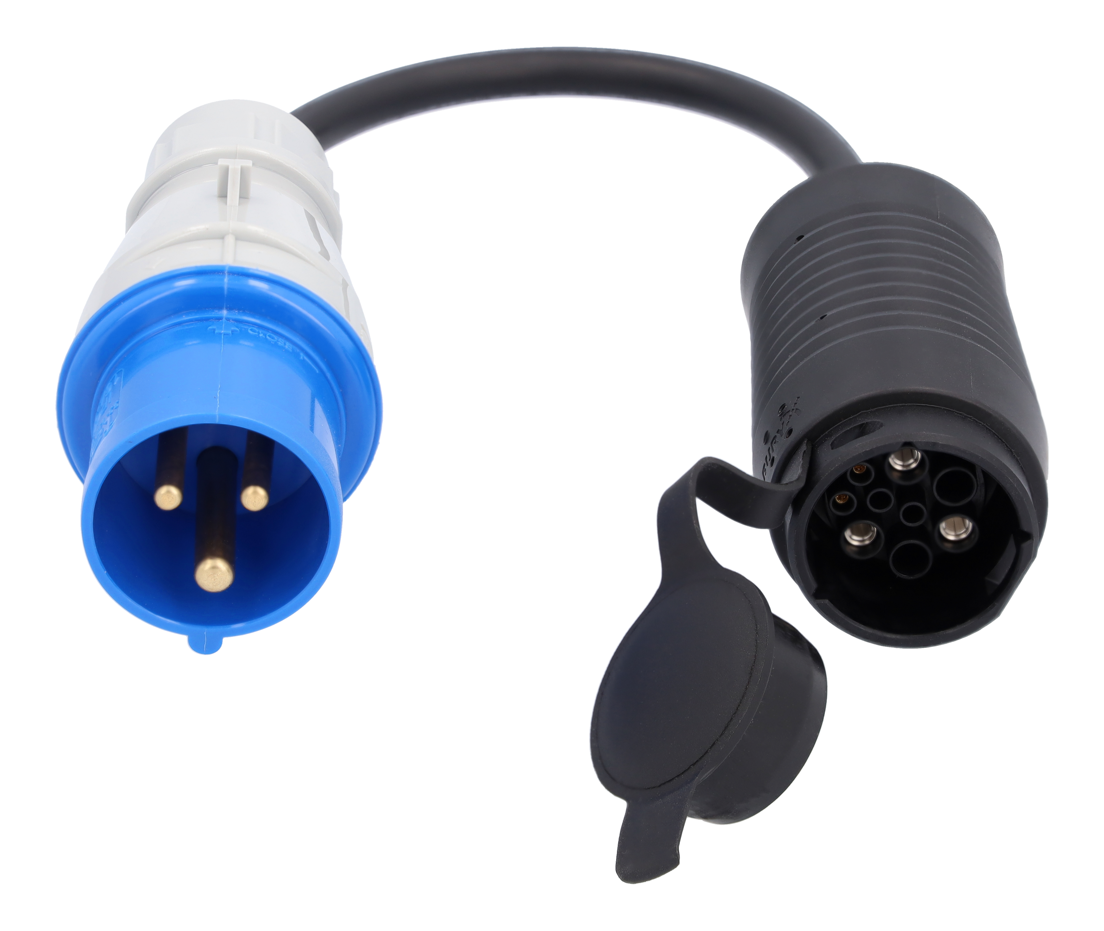 Flexibles Ladesystem Pro, Adapter, CEE 16/1-phasig - Kunststoff, schwarz, LL/RL