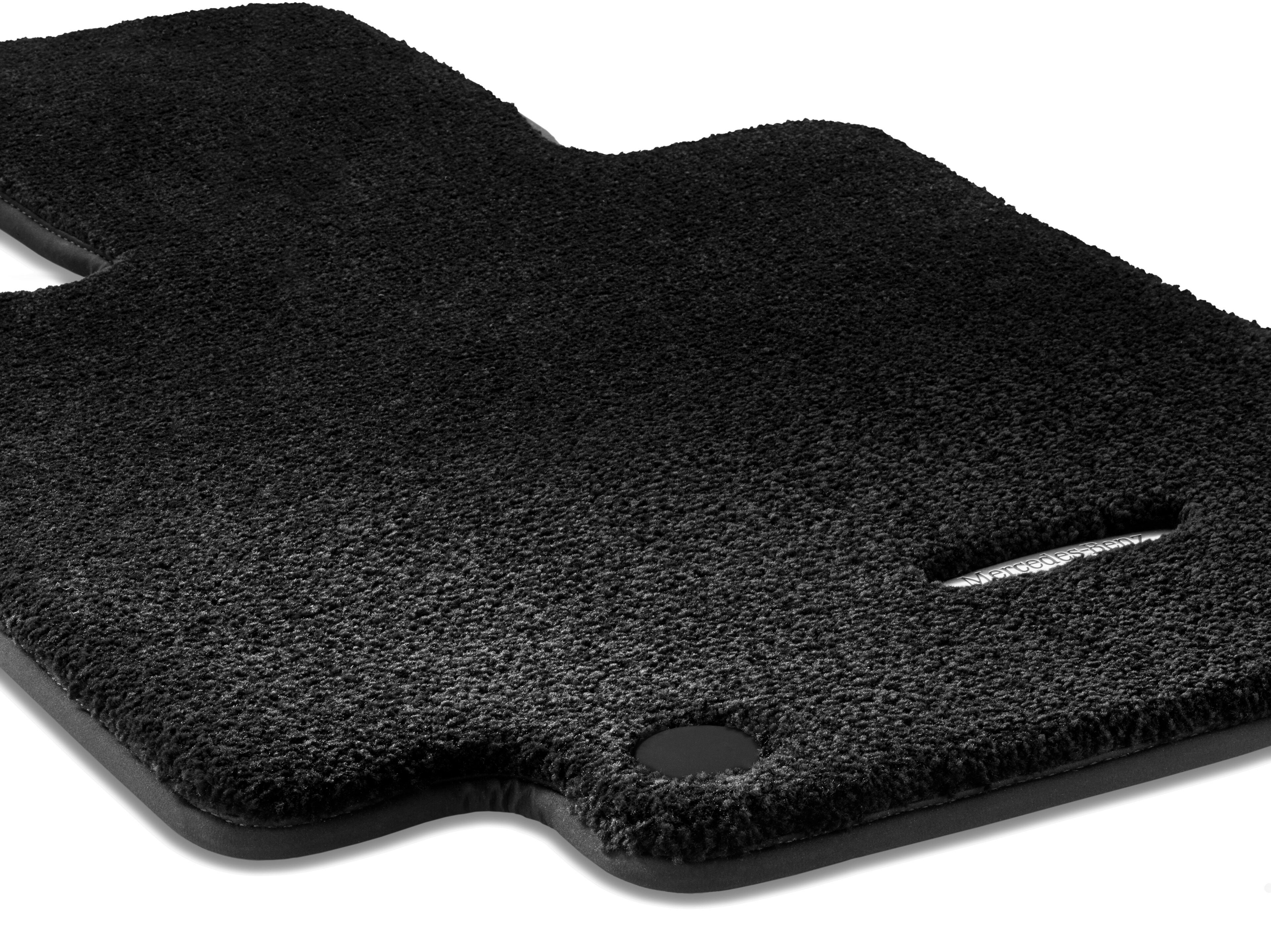 Veloursmatten EXCLUSIV, Fahrer-/Beifahrermatte, 2-teilig - LL, schwarz, Einfassung schwarz