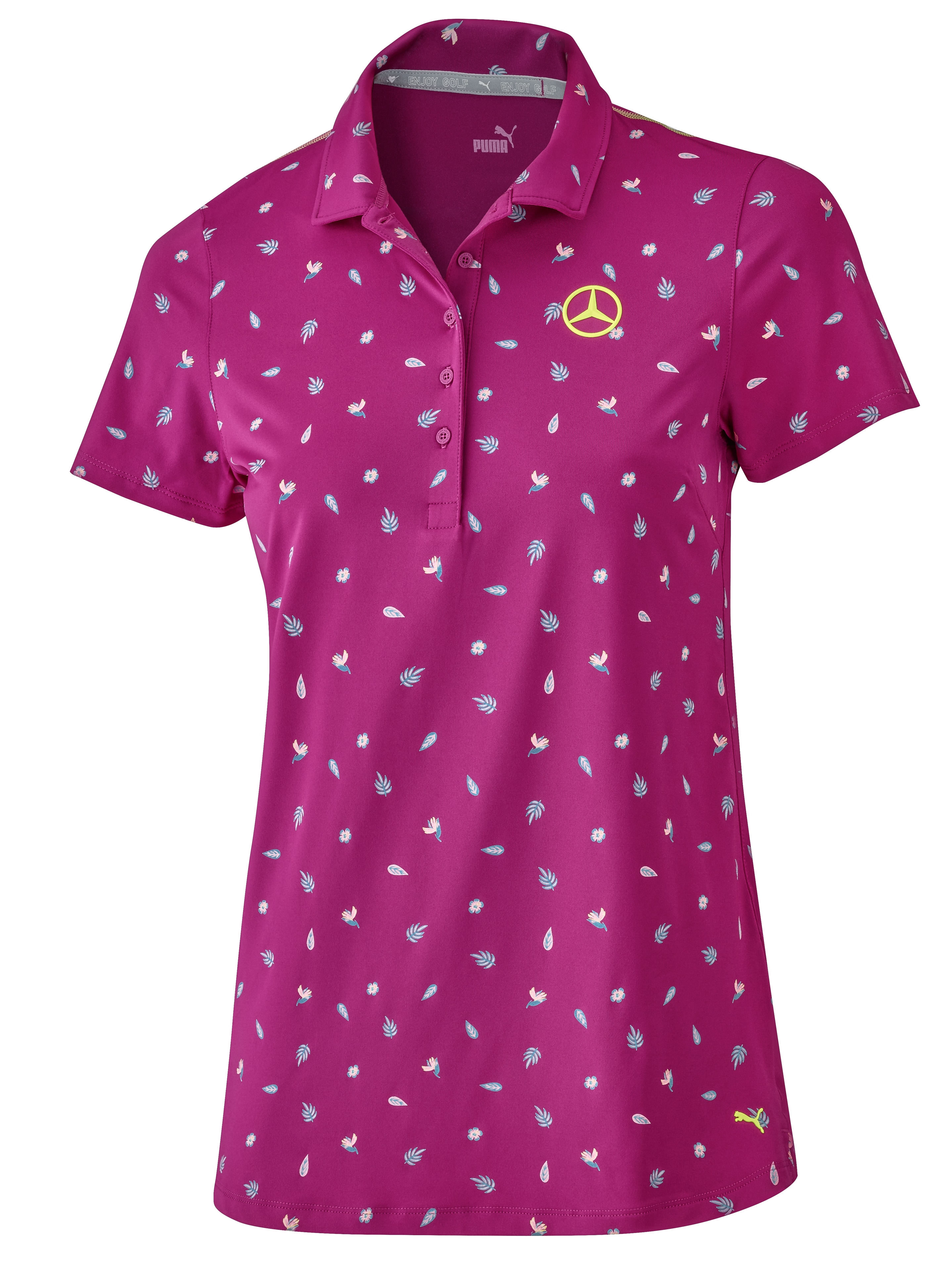 Golf-Poloshirt Damen - fuchsia, M