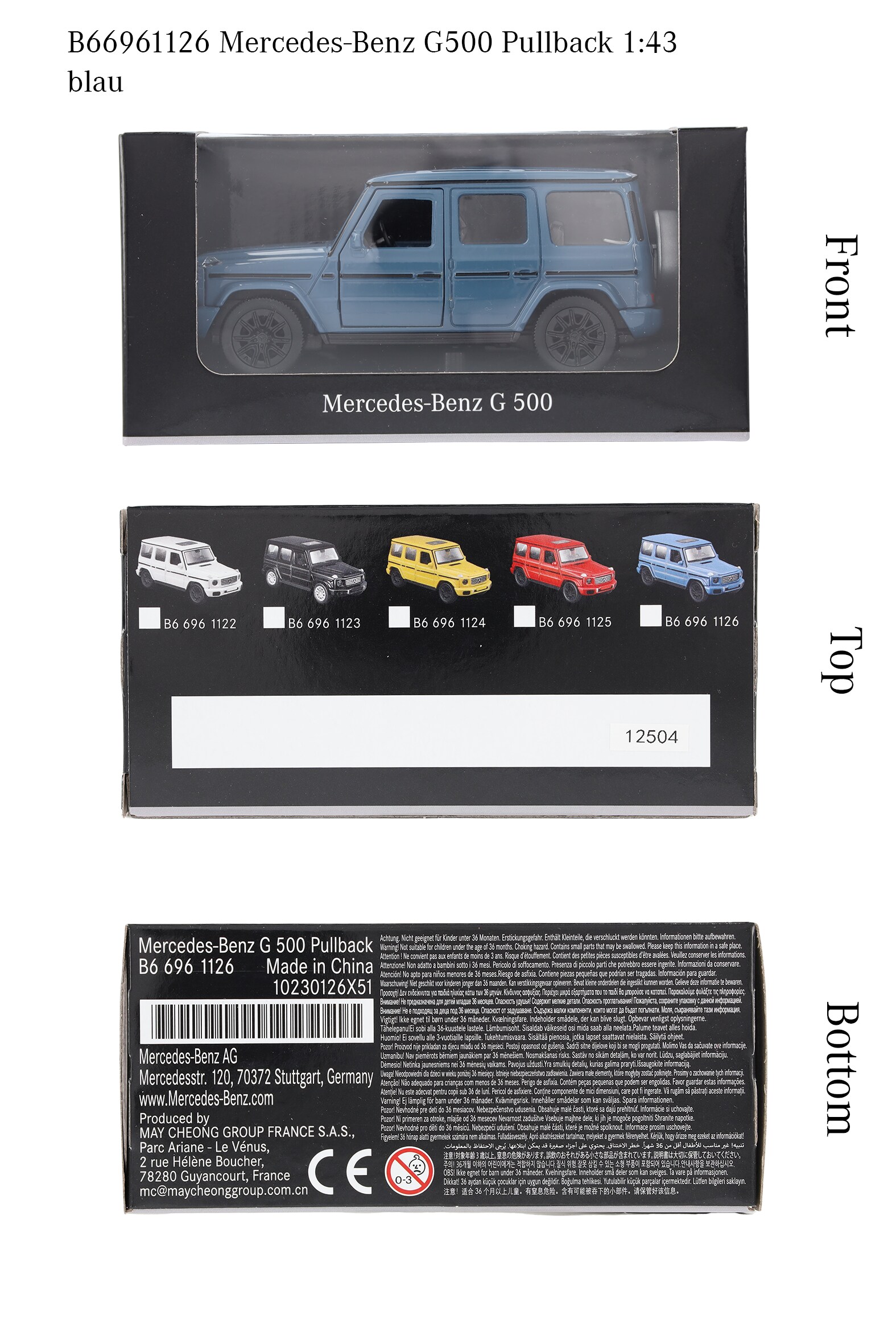 G-Klasse, Geländewagen, W465, Pullback - MANUFAKTUR vintageblau uni, Heinrich Bauer, 1:43 G-Klasse, Geländewagen, W465, Pullback - MANUFAKTUR vintageblau uni, Heinrich Bauer, 1:43