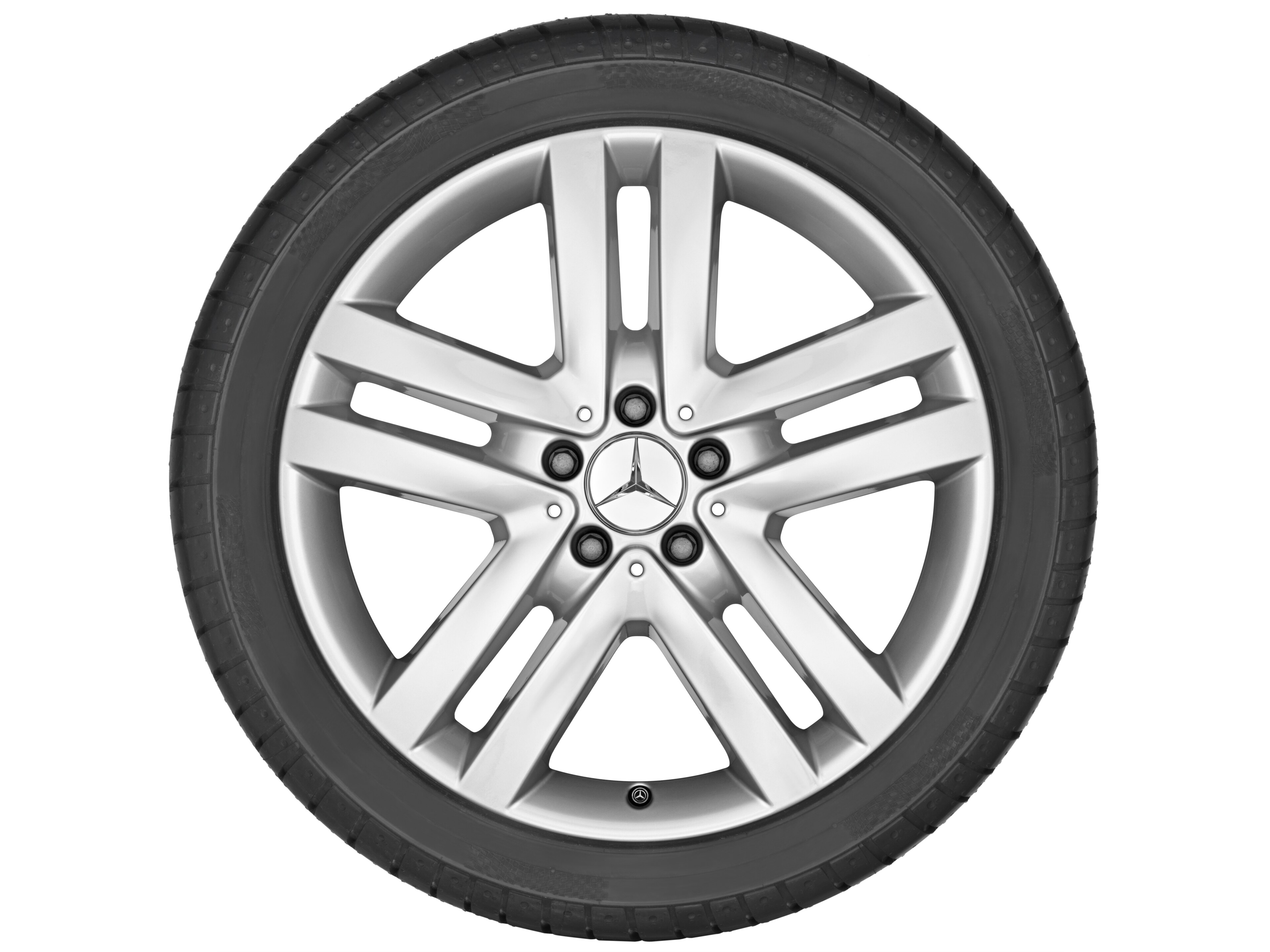 5-Doppelspeichen-Rad, 48,3 cm (19 Zoll) - 8,5 J x 19 ET 62, titansilber, lackiert