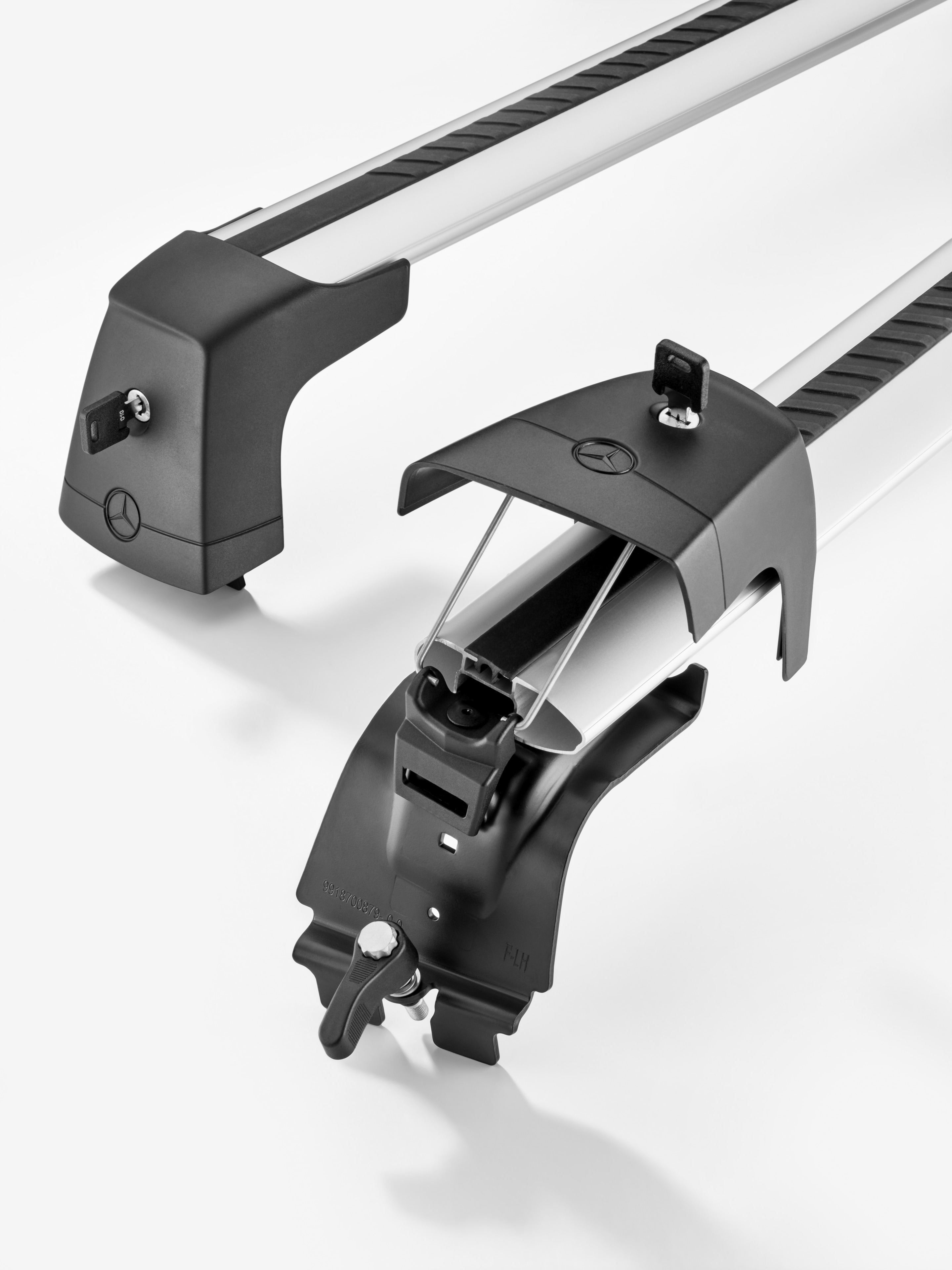 Grundträger - Aluminium / Kunststoff, silberfarben / schwarz