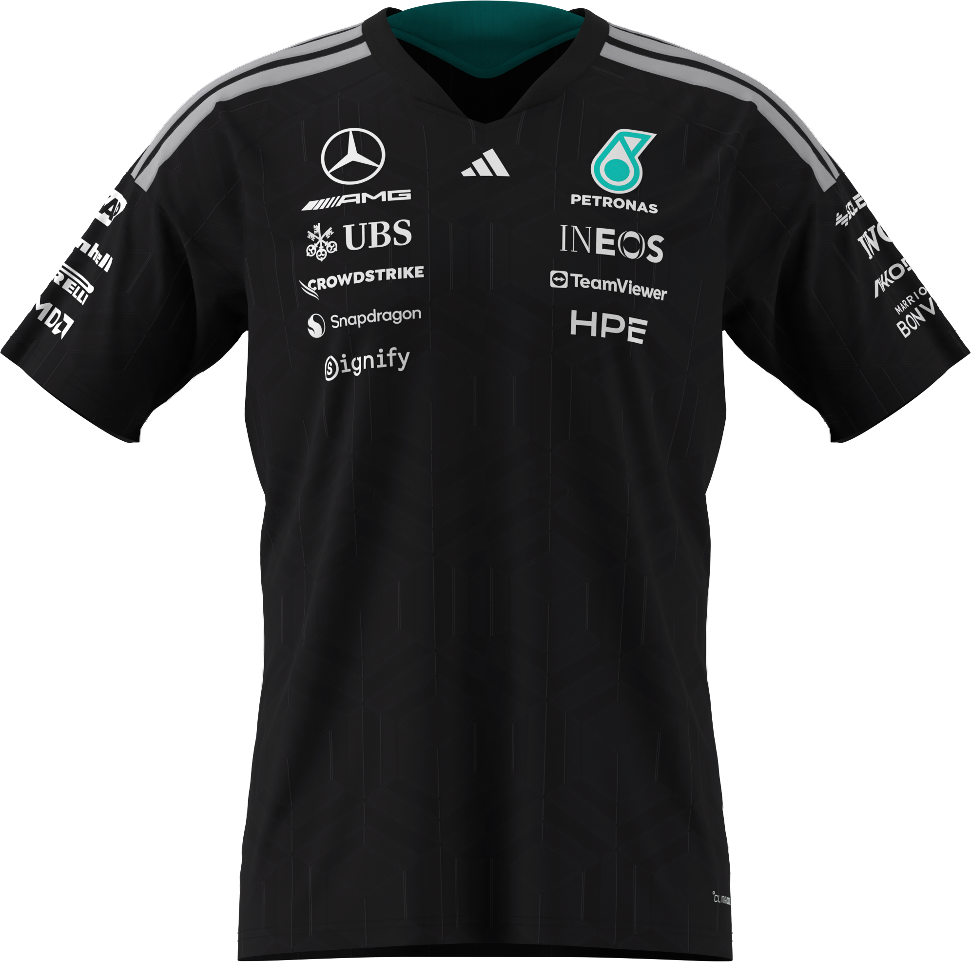 T-Shirt Herren, Fahrer, Mercedes-AMG F1 - schwarz, S