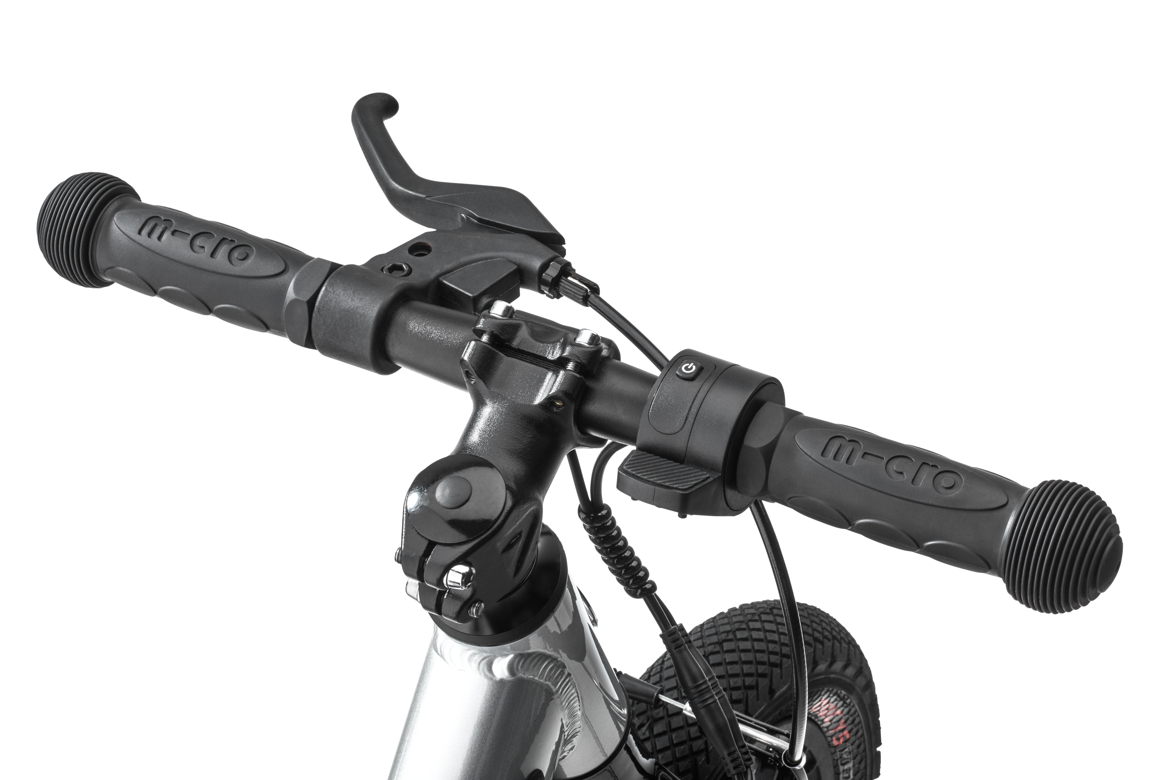 Laufrad Kinder, E-Balance - silberfarben, Aluminium, Micro Mobility