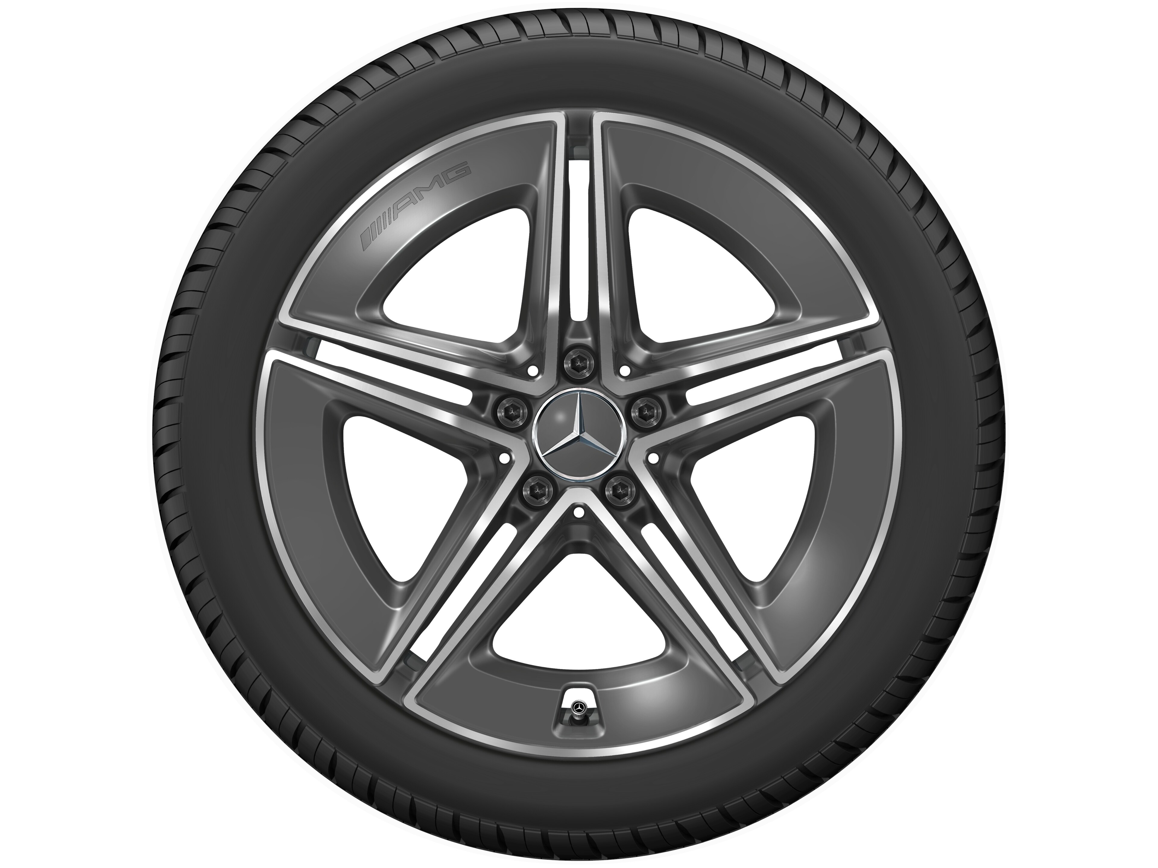AMG 5-Doppelspeichen-Rad, 48,3 cm (19 Zoll) - 9 J x 19 ET 16, tantalgrau, glanzgedreht